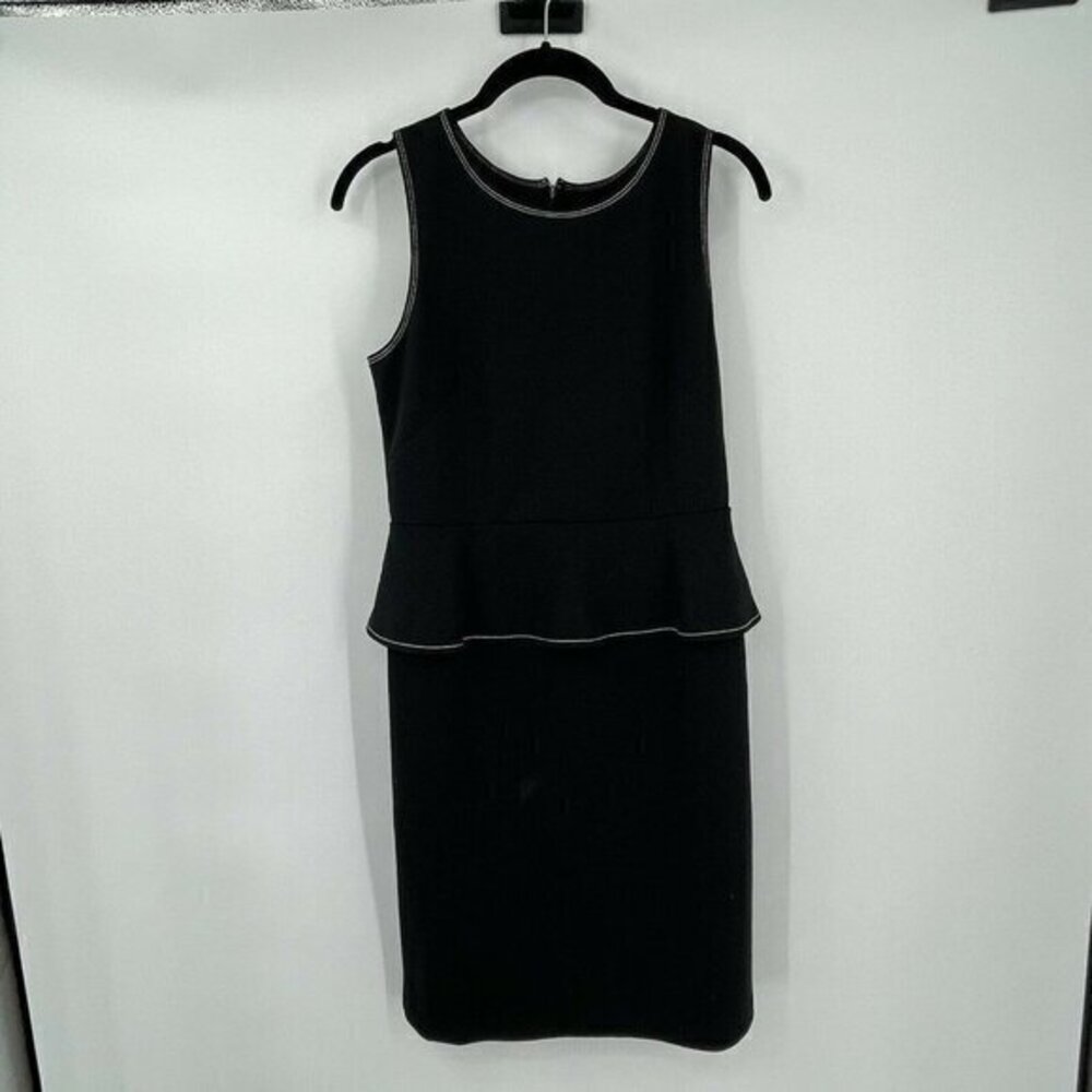 Ann Taylor Factory Dress 4P Womens Peplum Black Sleeveless Business Casual New